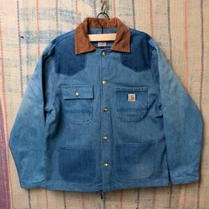 Upcycled carhartt chore jacket reconstructed